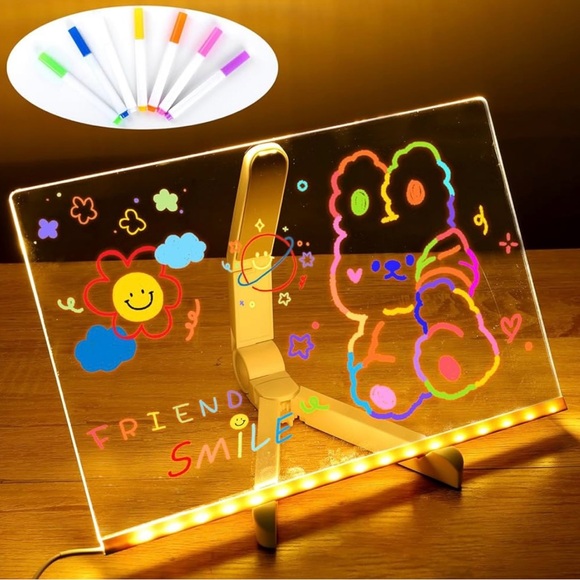 LED Lighted Acrylic Dry Erase Board for Drawing, Notes etc - Picture 1 of 7
